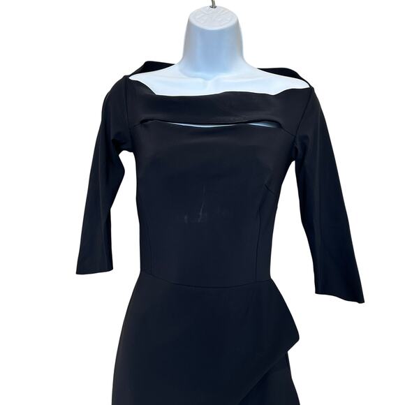 Chiara Boni La Petite Robe Black Ruched Gown Size 2 Italian Luxury Designer $995 - Picture 12 of 12